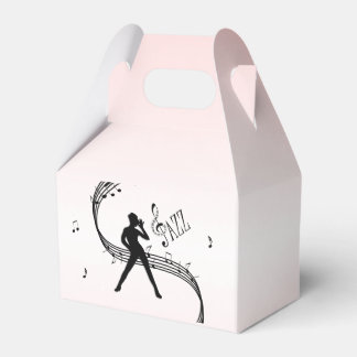 Jazz Dance Pink Music Favor Boxes