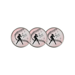 Jazz Dance Pink Music Golf Ball Marker
