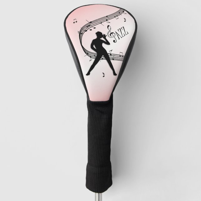 Jazz Dance Pink Music  Golf Head Cover (Front)
