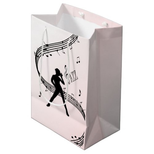 Jazz Dance Pink Music Medium Gift Bag