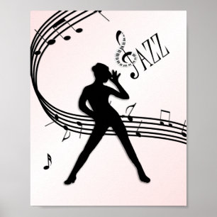 Jazz Dance Pink Music Poster
