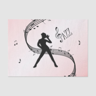 Jazz Dance Pink Music  Tissue Paper