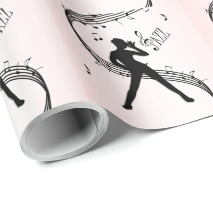 Jazz Dance Pink Music Wrapping Paper