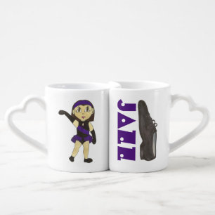 Jazz Dance Recital Purple Costume Girl Dancer Gift Coffee Mug Set