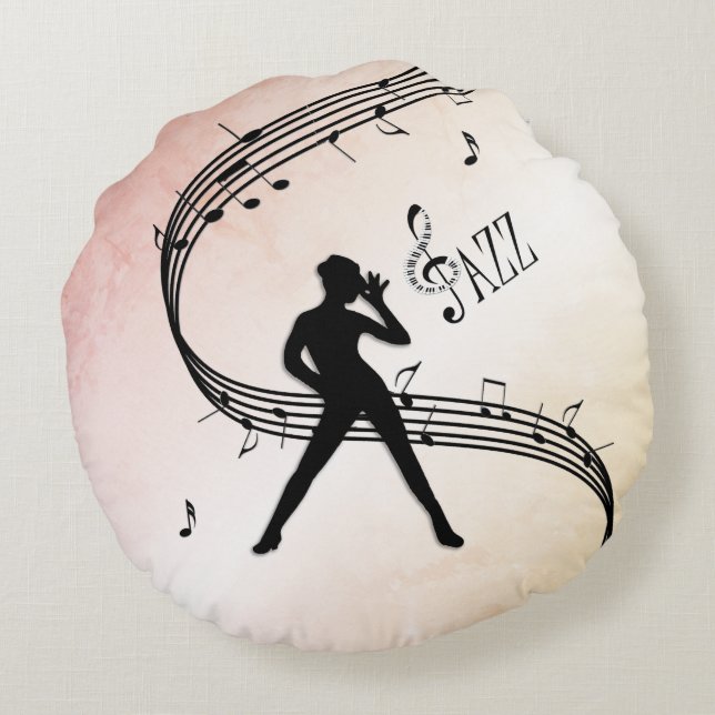 Jazz Dance Round Pillow (Back)
