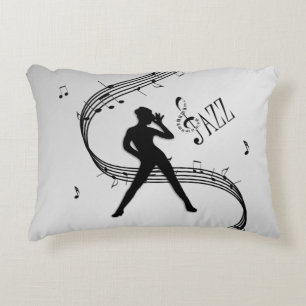 Jazz Dance Silver Accent Pillow