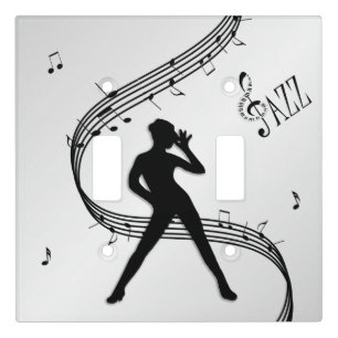 Jazz Dance Silver Light Switch Cover