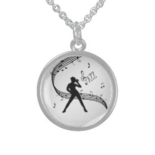 Jazz Dance Silver Sterling Silver Necklace