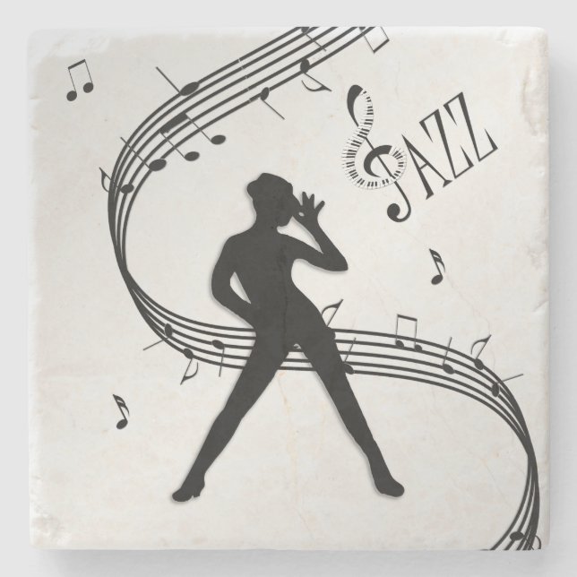 Jazz Dance Silver Stone Coaster (Front)