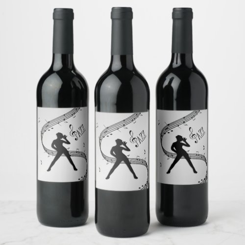 Jazz Dance Silver Wine Label