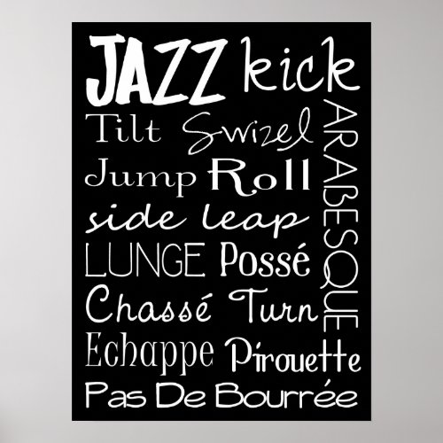 Jazz Dance Subway Art  Poster