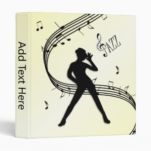 Jazz Dance Yellow Music 3 Ring Binder