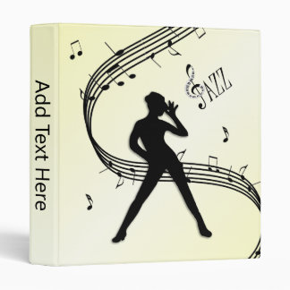Jazz Dance Yellow Music 3 Ring Binder