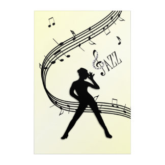 Jazz Dance Yellow Music Acrylic Print