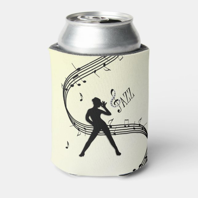 Jazz Dance Yellow Music Can Cooler (Can Back)