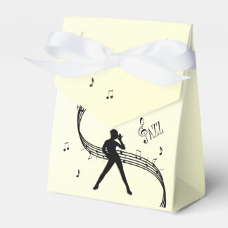 Jazz Dance Yellow Music Favor Boxes