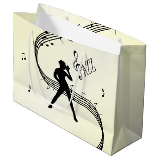 Jazz Dance Yellow Music Large Gift Bag