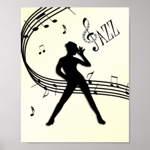 Jazz Dance Yellow Music Poster