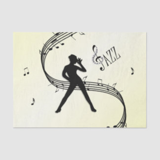 Jazz Dance Yellow Music Tissue Paper