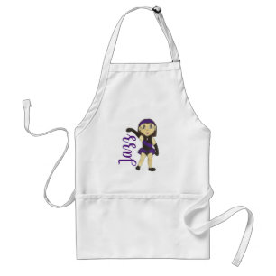 Jazz Dancer Class Purple Recital Costume Dance Adult Apron