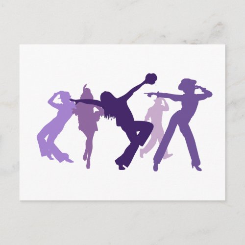 Jazz Dancers Illustration Postcard
