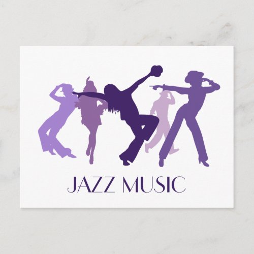 Jazz Dancers Illustration Postcard