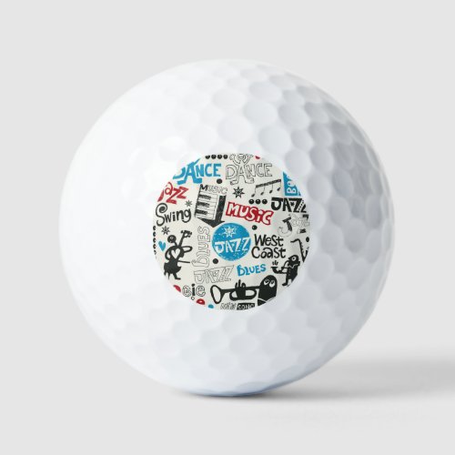Jazz Doodle Eclectic Music Mix Golf Balls