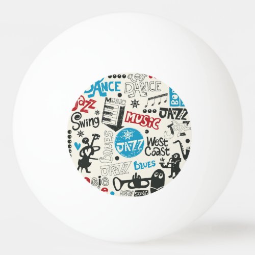 Jazz Doodle Eclectic Music Mix Ping Pong Ball