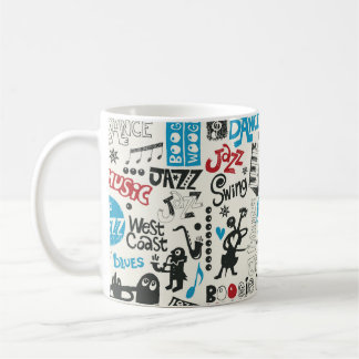 jazz doodle mix coffee mug