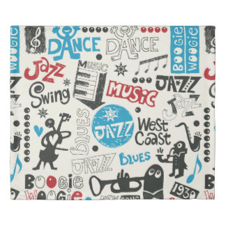 jazz doodle mix duvet cover