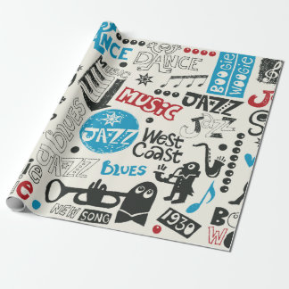jazz doodle mix wrapping paper