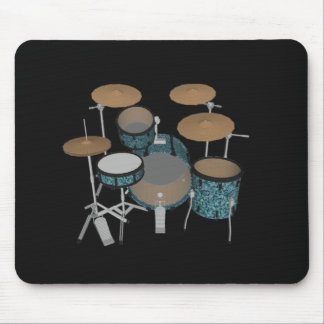 Jazz Drum Kit: Custom Green Drums: Drums Mousepad