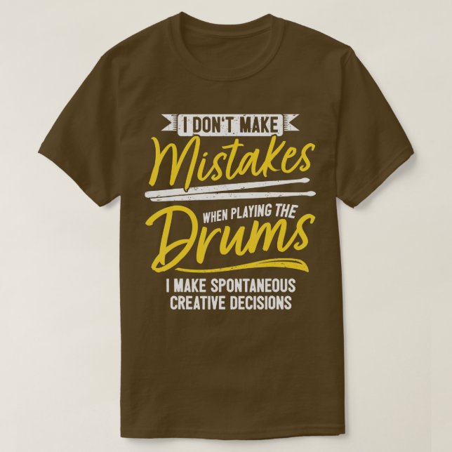 Jazz Drummer Free Drumming Drums Percussion Improv T-Shirt (Design Front)