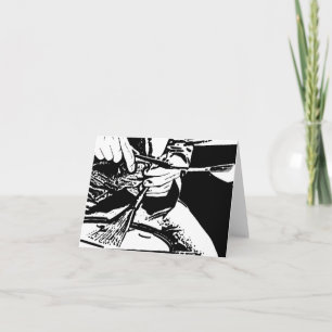 Jazz Drums Musician 4x5.6 Folded Note Card