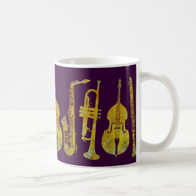 Jazz Ensemble in Gold Coffee Mug (Right)