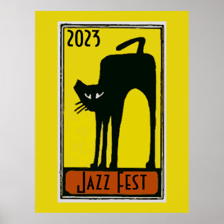 Jazz Fest 2020 Black Cat Poster