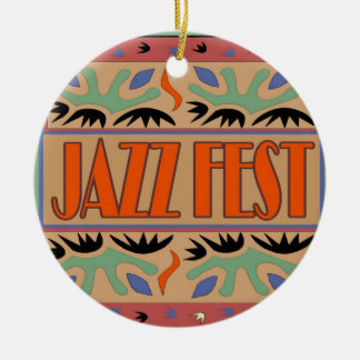 Jazz Fest Abstract Ceramic Ornament