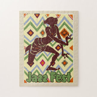 Jazz Fest Abstract Dancer Jigsaw Puzzle