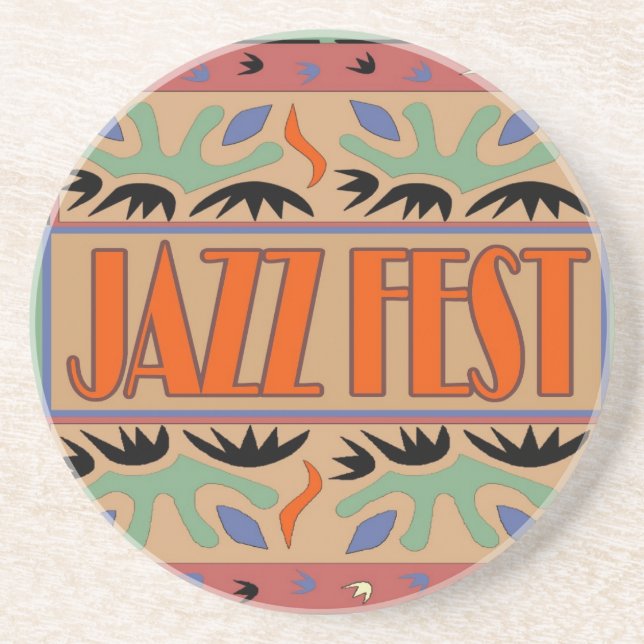 Jazz Fest Abstract Drink Coaster (Front)