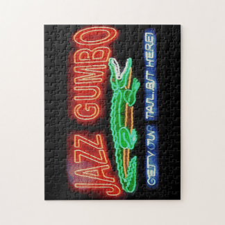 Jazz Fest Abstract  Gator Musical Instraments Jigsaw Puzzle