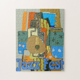 Jazz Fest Abstract Musical Instraments Jigsaw Puzzle