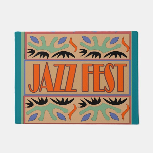 Jazz Fest add name or address Doormat (Front)