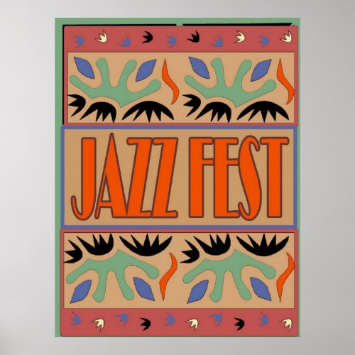 Jazz Fest After Matisse Poster