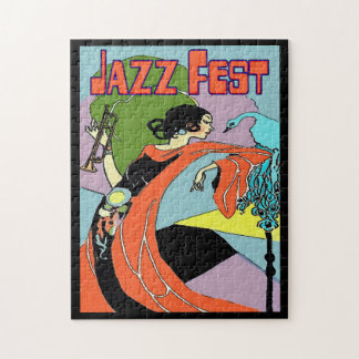 Jazz Fest Art Decco Jigsaw Puzzle