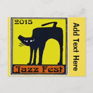 Jazz fest Black Cat 2015 Postcard
