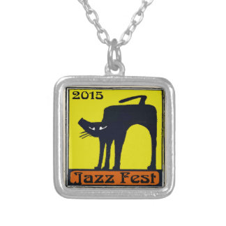 Jazz Fest Black Cat 2015 Silver Plated Necklace
