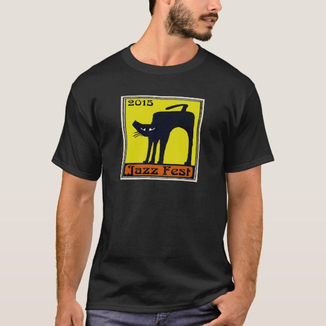 Jazz Fest Black Cat 2015 T-Shirt (Front)