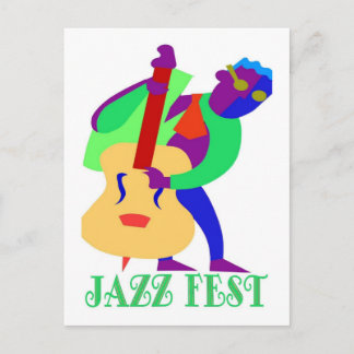 Jazz Fest Blues Man Postcard