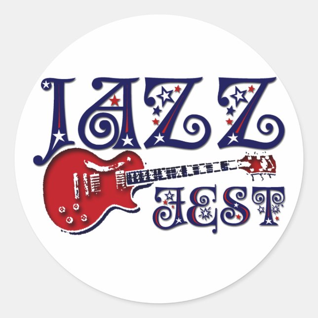 JAZZ FEST CLASSIC ROUND STICKER (Front)