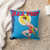 Jazz Fest Dance Throw Pillow (Blanket)